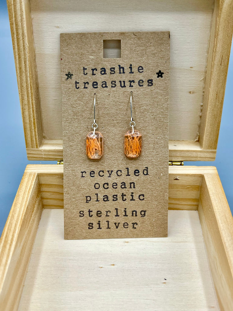 Trashie treasures sterling silver drop earrings