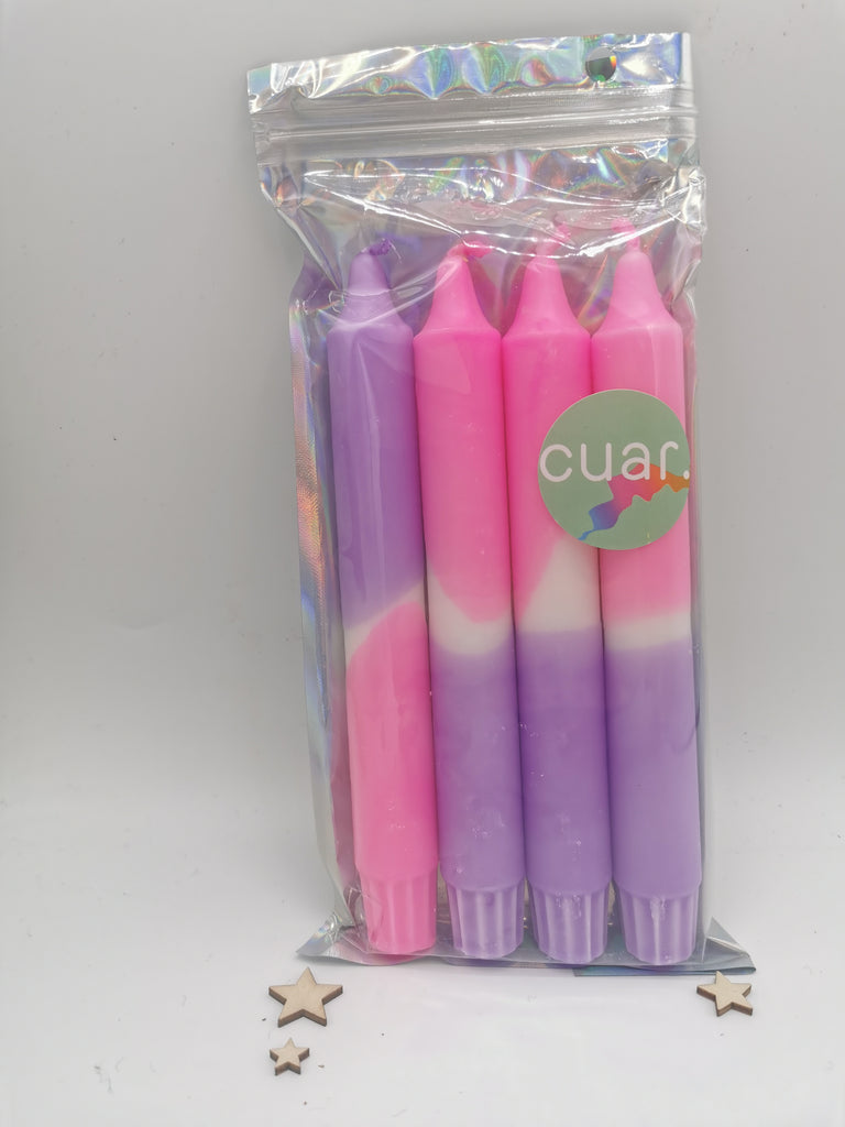 Cuar Neon Dip Dyed Candle Sets